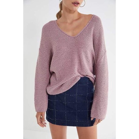 Urban Outfitters Sweaters - Urban Outfitters Pink V-neck Sweater